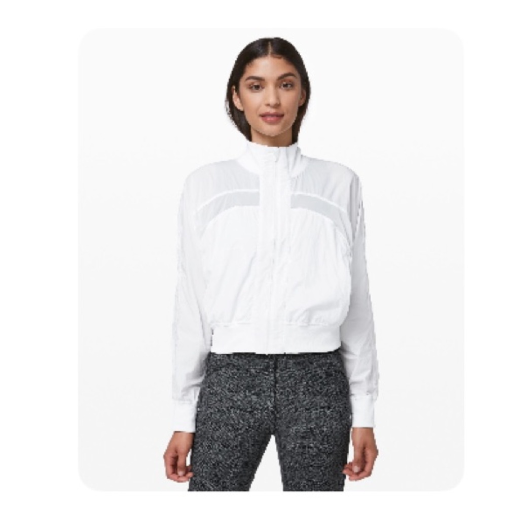 Lululemon Serve It Zip Up Jacket White